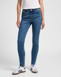 DAMSKIE SPODNIE LEE CBL HR SKINNY EUR SO CHIC L34GUZE28 112340591. Niebieskie rurki damskie Lee, bez wzorów, z bawełny. Za 159.99 zł.