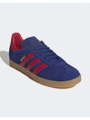 Adidas Skórzane sneakersy "Gazelle" w kolorze granatowym rozmiar: 45. Niebieskie obuwie sportowe damskie Adidas, bez zapięcia. Za 290.57 zł.