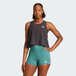 Top do biegania Adi365 Running CLIMACOOL+. Czarne obuwie sportowe damskie Adidas, bez zapięcia, do biegania. Za 219.00 zł.