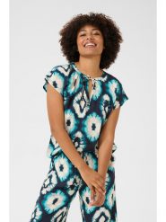 Kaffe Bluzka w kolorze granatowym rozmiar: 34. Niebieskie bluzki damskie Kaffe, bez wzorów, z wiskozy, bez kołnierzyka, bez ramiączek. Za 86.99 zł.