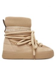 Tommy Hilfiger Śniegowce Tommytech Logotape Snowboot Warm FW0FW08998 Beżowy. Brązowe śniegowce damskie Tommy Hilfiger, z materiału. Za 559.99 zł.
