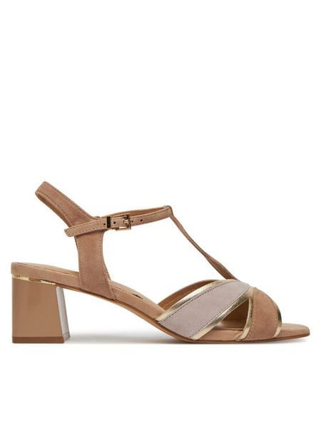 Lasocki Sandały WYL3454-13Z Beżowy. Brązowe sandały damskie Lasocki, bez wzorów, ze skóry, bez obcasa, na słupku, bez zapięcia. Za 229.99 zł.