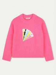Billieblush Sweter U20462 Różowy Regular Fit. Czerwone swetry dziewczęce Billieblush, bez wzorów, z syntetyku, bez kołnierzyka, bez ramiączek. Za 139.99 zł.