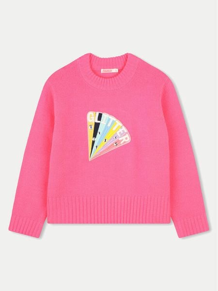 Billieblush Sweter U20462 Różowy Regular Fit. Czerwone swetry dziewczęce Billieblush, bez wzorów, z syntetyku, bez kołnierzyka, bez ramiączek. Za 139.99 zł.