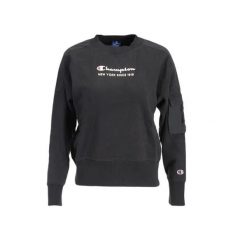 Damska bluza Champion Crewneck Sweatshirt 113314-KK001. Czarne bluzy damskie Champion, xs, bez wzorów, z bawełny, bez kaptura. Za 237.72 zł.