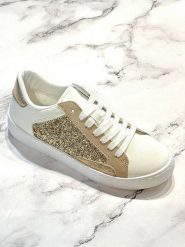Poti Pati Sneakersy "Poti Pati" w kolorze złoto-białym rozmiar: 36. Białe obuwie sportowe damskie Poti Pati, bez zapięcia. Za 79.03 zł.