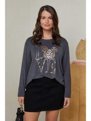 Curvy Lady Sweter w kolorze antracytowym rozmiar: 40/42. Czarne swetry klasyczne damskie Curvy Lady, z wełny, bez kołnierzyka. Za 101.70 zł.