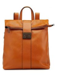 ORE10 Skórzany plecak "Estro" w kolorze jasnobrązowym - 33 x 38 x 14 cm rozmiar: onesize. Brązowe plecaki ORE10, bez wzorów, z materiału. Za 299.37 zł.