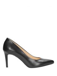 Wojas Skórzane czółenka w kolorze czarnym rozmiar: 37. Czarne czółenka damskie Wojas, bez wzorów, ze skóry, bez obcasa, na szpilce. Za 291.45 zł.