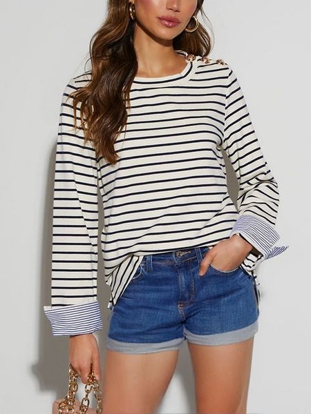 LA Angels Bluza w kolorze kremowo-granatowym rozmiar: XL. Brązowe bluzy damskie LA Angels, xl, bez wzorów, bez kaptura. Za 159.95 zł.