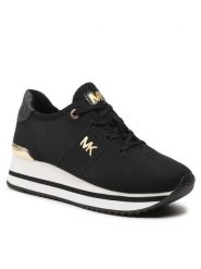 MICHAEL Michael Kors Sneakersy Monique Knit Trainer 43F1MQFSBD Czarny. Czarne obuwie sportowe damskie MICHAEL Michael Kors, z materiału, bez zapięcia. Za 559.99 zł.