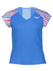 Mizuno Koszulka sportowa w kolorze niebieskim rozmiar: S. Niebieskie koszulki sportowe damskie Mizuno, s, bez wzorów, z materiału, bez ramiączek, outdoorowe. Za 61.46 zł.