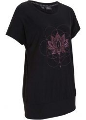 Shirt sportowy, Loose Fit. Fioletowe koszulki sportowe damskie bonprix, bez wzorów, bez ramiączek, na jogę i pilates. Za 57.99 zł.
