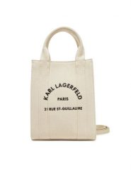 KARL LAGERFELD Torebka A1W50039 Beżowy. Brązowe torebki klasyczne damskie KARL LAGERFELD, z materiału, bez dodatków. Za 279.99 zł.
