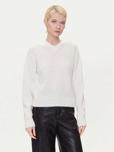 HUGO Sweter Solanu 50545092 Écru Regular Fit. Swetry klasyczne damskie Hugo, xl, z wełny, bez kołnierzyka. Za 479.99 zł.