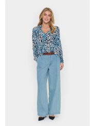 SAINT TROPEZ Bluzka w kolorze niebieskim rozmiar: XS. Niebieskie bluzki damskie Saint Tropez, s, bez wzorów, z wiskozy, klasyczne, bez kołnierzyka, bez ramiączek. Za 86.99 zł.