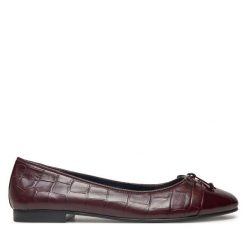 Baleriny Tory Burch. Czerwone balerinki damskie Tory Burch, bez wzorów. Za 879.99 zł.