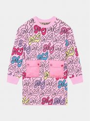 Marc Jacobs Sukienka dzianinowa W12462 Różowy Regular Fit. Czerwone sukienki dziewczęce Marc Jacobs, bez wzorów, z dzianiny, bez ramiączek, proste. Za 399.99 zł.