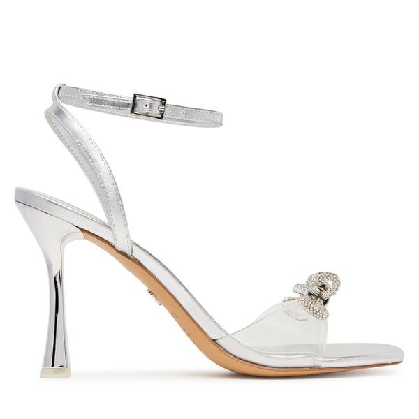 Sandały Aldo. Szare sandały damskie ALDO, bez wzorów, bez obcasa, na szpilce, bez zapięcia. Za 469.99 zł.