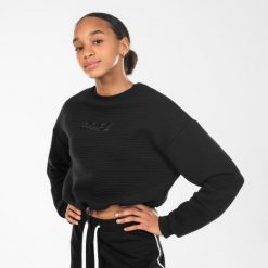 Bluza crop do tańca miejskiego damska. Czarne bluzy damskie STAREVER, l, bez wzorów, z bawełny, bez kaptura. W wyprzedaży za 79.99 zł.