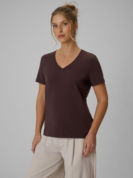4F T-shirt regular gładki damski - brązowy S. Brązowe t-shirty damskie 4F, s, bez wzorów, z bawełny, bez kołnierzyka. Za 59.99 zł.