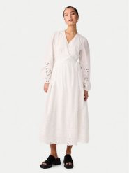 YAS Sukienka codzienna Luma 26032685 Biały Regular Fit. Białe sukienki damskie YAS, bez wzorów, z bawełny, bez ramiączek. Za 339.99 zł.