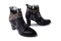 LAURA VITA 0006302 Ledao 11 noir, botki damskie. Czarne botki damskie LAURA VITA, na zimę, z polaru, bez obcasa, na obcasie, bez zapięcia. Za 544.90 zł.