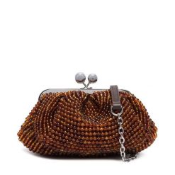 Torebka Weekend Max Mara. Brązowe torebki wieczorowe damskie Weekend Max Mara, bez wzorów, bez dodatków. Za 1,739.00 zł.