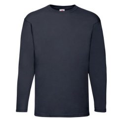 Koszulka Z Długim Rękawem Dla Dorosłych Unisex Valueweight. Niebieskie bluzki damskie Fruit of the Loom, m, bez wzorów, sportowe, bez kołnierzyka, bez ramiączek. Za 48.99 zł.