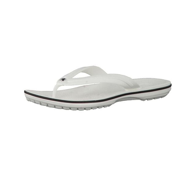 Japonki damskie Crocs Crocband Flip. Białe klapki damskie Crocs, bez wzorów, z materiału, bez obcasa, bez zapięcia. Za 221.00 zł.