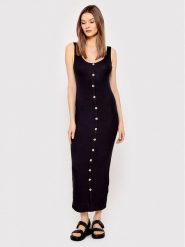 Brave Soul Sukienka codzienna LDRJ-36EMILY Czarny Slim Fit. Czarne sukienki damskie Brave Soul, bez wzorów, z wiskozy, bez ramiączek. Za 59.99 zł.