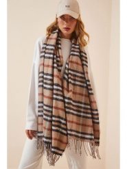 Happiness Istanbul Szal w kolorze karmelowo-czarnym rozmiar: onesize. Brązowe szaliki damskie Happiness Istanbul, bez wzorów, z materiału. Za 82.64 zł.