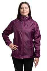 Kurtka trekkingowa damska Rainier. Fioletowe kurtki sportowe damskie Viking, s, bez wzorów, z materiału, z kapturem. Za 181.99 zł.