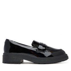 Mokasyny Clarks. Czarne mokasyny damskie Clarks, bez obcasa. Za 329.99 zł.