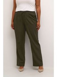 KAFFE curve Spodnie w kolorze khaki rozmiar: 46. Brązowe spodnie materiałowe damskie KAFFE curve, bez wzorów, z materiału. Za 104.99 zł.