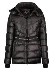 Geographical Norway Kurtka zimowa "Elenor" w kolorze czarnym rozmiar: XXL. Czarne kurtki damskie Geographical Norway, na zimę, xxl, bez wzorów, z puchu, bez kaptura. Za 243.27 zł.