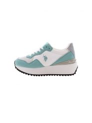 U.S. Polo Assn. Sneakersy w kolorze biało-turkusowym rozmiar: 40. Białe obuwie sportowe damskie U.S. Polo Assn., bez zapięcia. Za 250.35 zł.