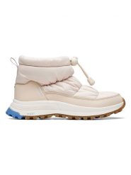 Clarks Botki zimowe "ATLTrek Ice" w kolorze kremowym rozmiar: 41. Brązowe botki damskie Clarks, na zimę, z materiału, bez obcasa, bez zapięcia. Za 254.74 zł.
