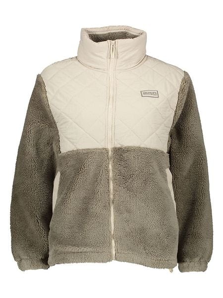 Sublevel Kurtka polarowa w kolorze oliwkowo-kremowym rozmiar: XXL. Brązowe kurtki damskie Sublevel, xxl, bez wzorów, z polaru, bez kaptura. Za 110.04 zł.