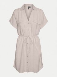 Vero Moda Sukienka letnia Linn 10323027 Szary Relaxed Fit. Szare sukienki damskie Vero Moda, bez wzorów, z wiskozy, bez ramiączek. Za 159.99 zł.