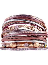 LA CHIQUITA Bransoletka z elementami ozdobnymi rozmiar: onesize. Różowe bransoletki damskie LA CHIQUITA, złote. Za 139.45 zł.