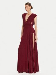 Elisabetta Franchi Sukienka wieczorowa AB-R15-56E2-V690 Bordowy Regular Fit. Czerwone sukienki damskie Elisabetta Franchi, bez wzorów, z wiskozy, wizytowe, bez ramiączek. Za 2,989.00 zł.