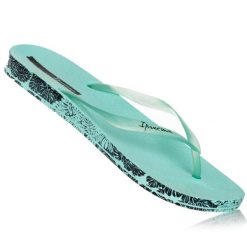 Japonki plażowe damskie Ipanema 20770. Zielone klapki damskie Ipanema, bez wzorów, bez obcasa, bez zapięcia. Za 49.00 zł.