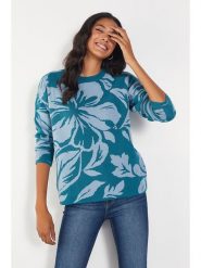 Milan Kiss Sweter w kolorze niebieskim ze wzorem rozmiar: XL. Niebieskie swetry klasyczne damskie Milan Kiss, xl, bez kołnierzyka. Za 174.95 zł.