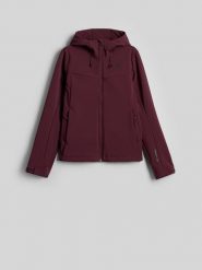 4F Kurtka softshell wiatroodporna damska - burgundowa S. Czerwone kurtki damskie 4F, s, bez wzorów, z softshellu, bez kaptura. Za 299.99 zł.