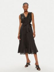 DKNY Sukienka codzienna P4EBTX69 Czarny Regular Fit. Czarne sukienki damskie DKNY, bez wzorów, z syntetyku, bez ramiączek. Za 679.99 zł.