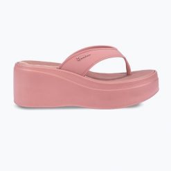 Japonki damskie Ipanema Solaris. Czerwone klapki damskie Ipanema, bez wzorów, z materiału, bez obcasa, bez zapięcia. Za 179.99 zł.