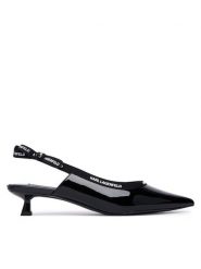 KARL LAGERFELD Czółenka Pasha KL30109R Czarny. Czarne czółenka damskie KARL LAGERFELD, bez wzorów, ze skóry, bez obcasa. Za 834.99 zł.