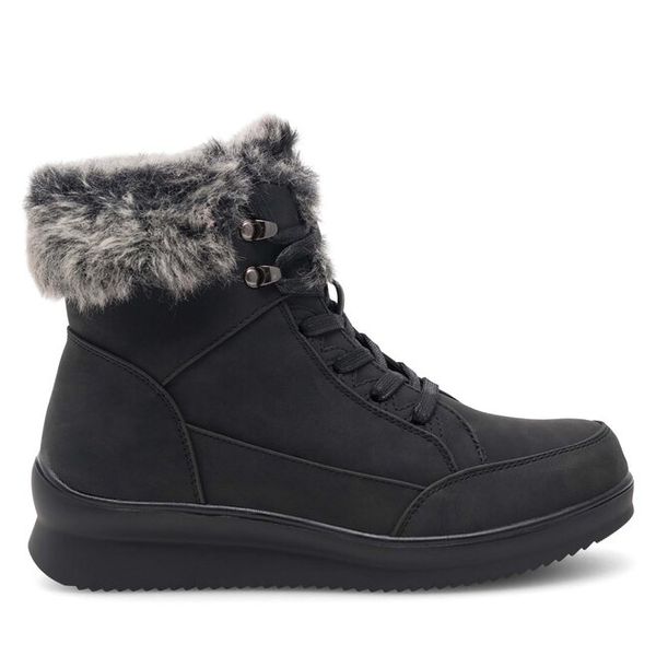 Trzewiki Clara Barson. Czarne botki damskie Clara Barson, bez obcasa, na płaskiej podeszwie, bez zapięcia. Za 159.99 zł.