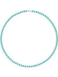 Pearline Naszyjnik perłowy w kolorze turkusowym - dł. 42 cm rozmiar: onesize. Białe naszyjniki damskie Pearline, z perłą, srebrne. Za 173.99 zł.